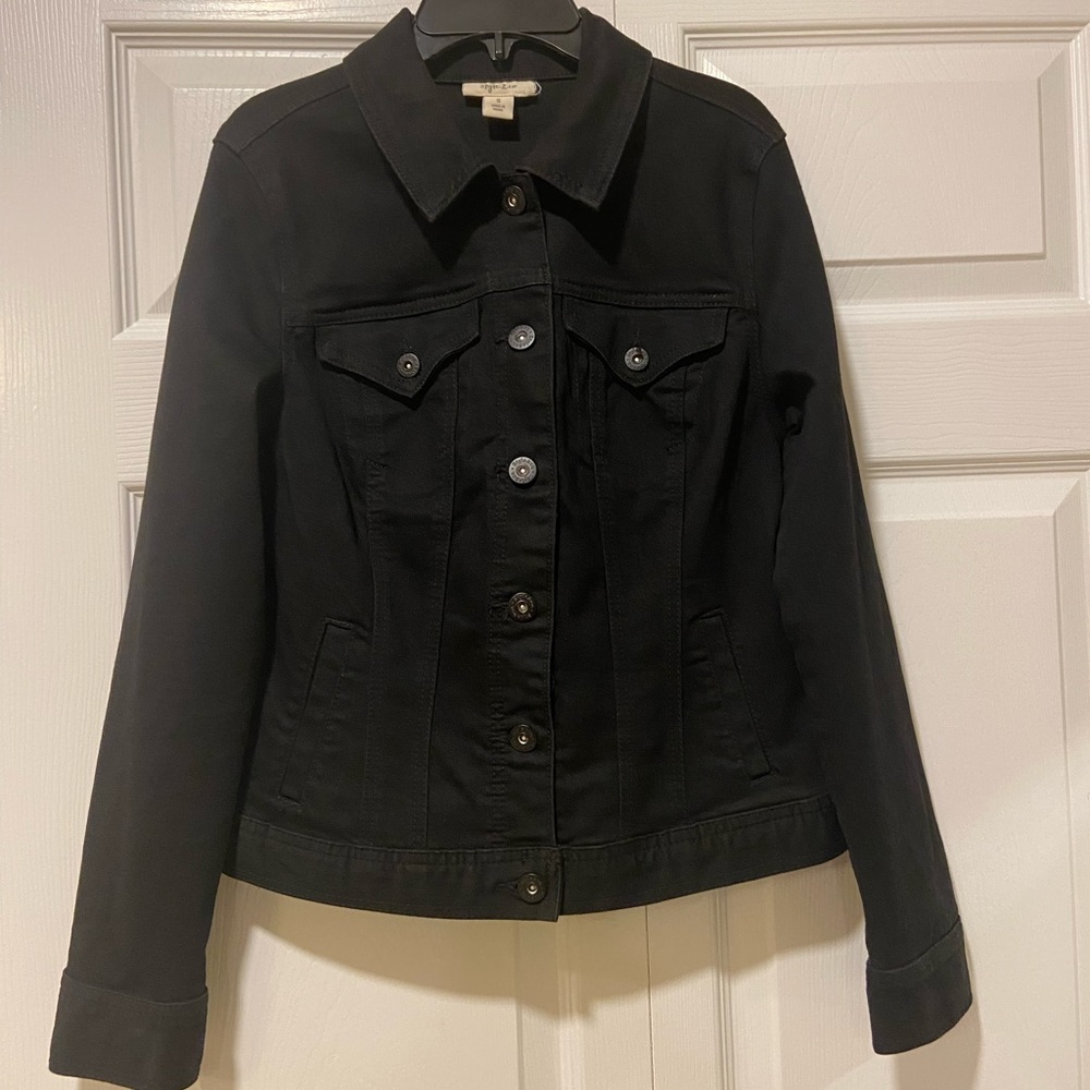 Black denim jacket
